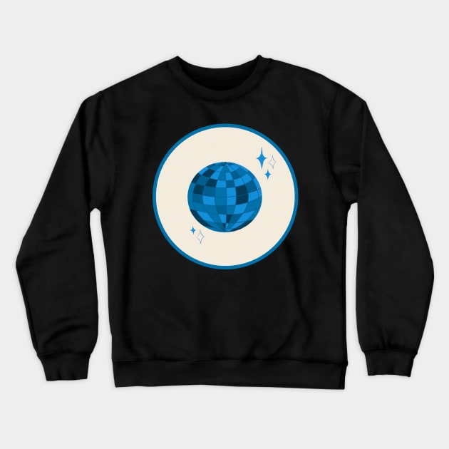 Blue Disco Ball Crewneck Sweatshirt by hgrasel